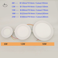 Plafonnier LED rond carré plat 6W 12W 15W 18W 24W 2000-6000K pour TUYA KNX DALI Zigbee Casambi 0-10V Loxone Tree Dimmer