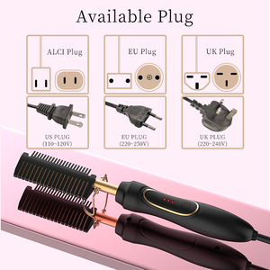 Lisseur à cheveux électrique, brosse à lisser, chauffage, pressoir, outil de voyage, peigne à vapeur chauffante, simple - Product Image 3