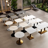 Tables en dalles de pierre pour usage commercial, idéales pour les salons de thé, cafés, restaurants occidentaux, restaurants de fondue ; Tables sur mesure