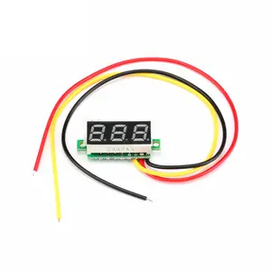 0.28 Polegada De Três Fios Display LED DC Voltímetro Digital Amperímetro Ajustável DC 0-100V Voltage Meter