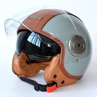 Casque de sécurité modulaire ABS pour moto et voiture électrique, unisexe, double visière, demi-casque, quatre saisons, adultes
