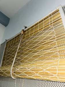 Stores en bambou tissé sur mesure, filtrant la lumière naturelle, pour maison, hôtel, restaurant, sans système de tirage - Product Image 3