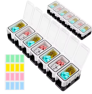 Broyeur de pilules en plastique pour médicaments, vitamines, comprimés, avec conteneur de stockage, broie les comprimés en poudre - Product Image 3