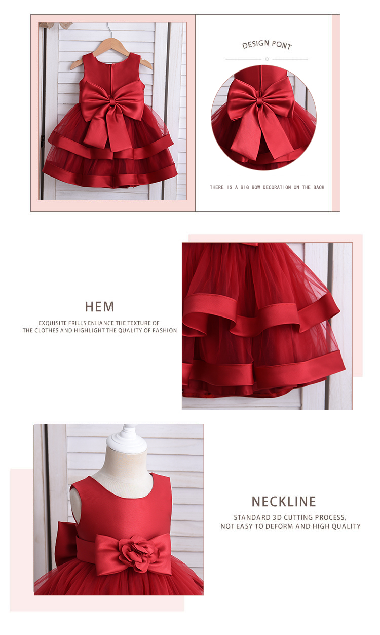 Teenage New Stylish Evening Green Girls Ball Gown Party Dress For 3-5 Year Old Girl Party Dresses