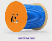 Kabel Ethernet Cat 8 kualitas tinggi 40gbps 2000mhz Internet Cat8 kabel Patch jaringan Lan Cat8 kabel Ftp kabel Lan Sftp UTP Sstp