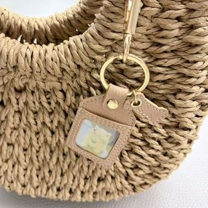 Vintage Style Pu Leather Keychain Cute Photo Holder Frame <b>Keyring</b> Trendy Bag <b>Charm</b> for Pet Lovers - Product Image 5