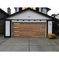 Desain Modern aluminium Sectional pintu garasi rumah Villa bagian atas kepala pintu garasi geser Remote Control