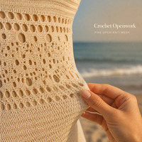 Robe midi en crochet pour femme, style halter, dos ouvert, tricot ajouré, paréo de plage, pour les vacances d'été, fabrication OEM sur mesure, vente en gros