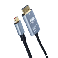 Câble USB-C vers DP 8K 60Hz Thunderbolt 3 DP mâle-mâle Câble en cuivre nu pour MacBook Pro Ordinateur portable Projecteur PC