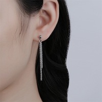 Boucles d'oreilles pendantes minimalistes Gaovo à longue chaîne et pompon, en acier inoxydable plaqué or, motif Popcorn, pour femme, usage quotidien