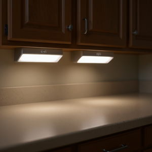 2 Pcs 40 Led <b>Motion</b> <b>Sensor</b> Under Cabinet Lighting <b>Battery</b> <b>Operated</b> White <b>Light</b> For Kitchen Use - Product Image 2