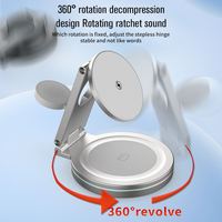 Rotation portable à 360 degrés 3 en 1 conception de décompression chargeur sans fil aimant puissant station de charge sans fil