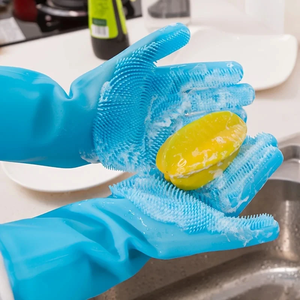Guantes de Silicona para Bañar Mascotas – Cepillo para Perros y Gatos, Cepillo para Eliminar Pelo, Esponja para Lavar Platos – Púas Suaves, Limpieza Profunda, Masaje - Product Image 1
