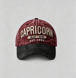 OEM ODM Available Capricorn Baseball Cap Vintage Washed Denim Two-Tone Embroidered Dad <b>Hat</b> <b>for</b> Export - Product Image 3