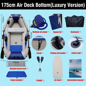 1.75M Rowing Boat With Air Deck Floor Inflatable <strong>Kayak</strong> With Accessories Fishing Boat for Sale - Product Image 6
