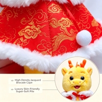 Maskot Naga Tahun Baru Imlek Boneka Hewan Super Lembut Isi Kapas PP Aksesoris Dapat Dicuci Hadiah Festival