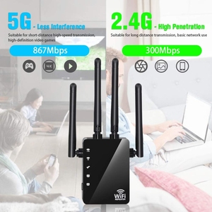 Con buena calidad de producto 5G/2,4G 1200Mbps <span class=keywords><strong>WiFi</strong></span> Range Extender <span class=keywords><strong>WiFi</strong></span> <span class=keywords><strong>Repetidor</strong></span> con 2 puertos Ethernet - Product Image 4