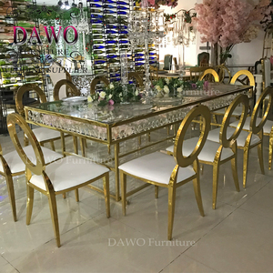 Romantico lampadario <span class=keywords><strong>di</strong></span> <span class=keywords><strong>Cristallo</strong></span> tabella <span class=keywords><strong>di</strong></span> cerimonia nuziale con vetro - Product Image 1