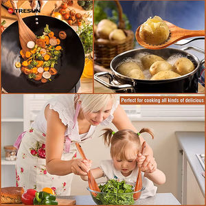 Kitchen 15-Piece Teak Wooden Utensils for Cooking Natural Teak Utensil <b>Set</b> with Premium Gift <b>Box</b> - Product Image 6