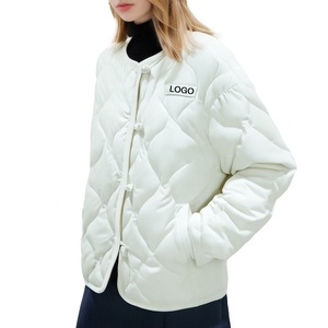 Boying Veste en duvet ultra légère pour <span class=keywords><strong>femme</strong></span> Loose-Slim Fit avec imprimé matelassé enduit embelli - Product Image 1