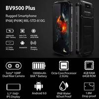 Blackview BV9500 Plus, téléphone portable robuste avec batterie de 10000 mAh, écran 5,7 pouces, Android 9.0, NFC, débloqué, 4 Go + 64 Go avec charge sans fil