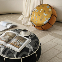 Pouf rond moderne du milieu du siècle, coussin de sol minimaliste de luxe pour décoration intérieure, idéal pour baie vitrée, salon, canapé, siège paresseux - Vente en gros
