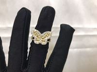 Trendy ring van roestvrij staal met cartoon-design, vlinder, roze CZ diamant, hartvormig frame, mode dames sieraden cadeau