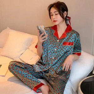 Pyjama cardigan de luxe à la vente chaude pour femmes, manches courtes, vêtements de maison, doux et lisse, <span class=keywords><strong>grande</strong></span> <span class=keywords><strong>taille</strong></span> pour l'été - Product Image 3