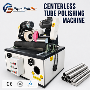 Machine de polissage multi-stations pour tubes métalliques longs, droits et ronds, destinée à la production industrielle de rampes et de meubles - Product Image 1