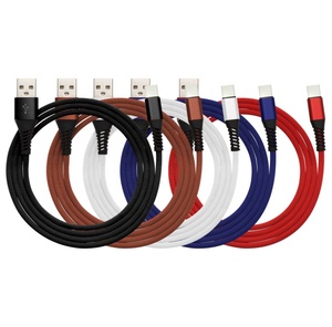 Cable cargador USB tipo C de 1M, Cable trenzado de carga USB tipo C, Cable de datos de sincronización de USB-C para Samsung S8 S9 Plus <span class=keywords><strong>Huawei</strong></span> Xiaomi - Product Image 1