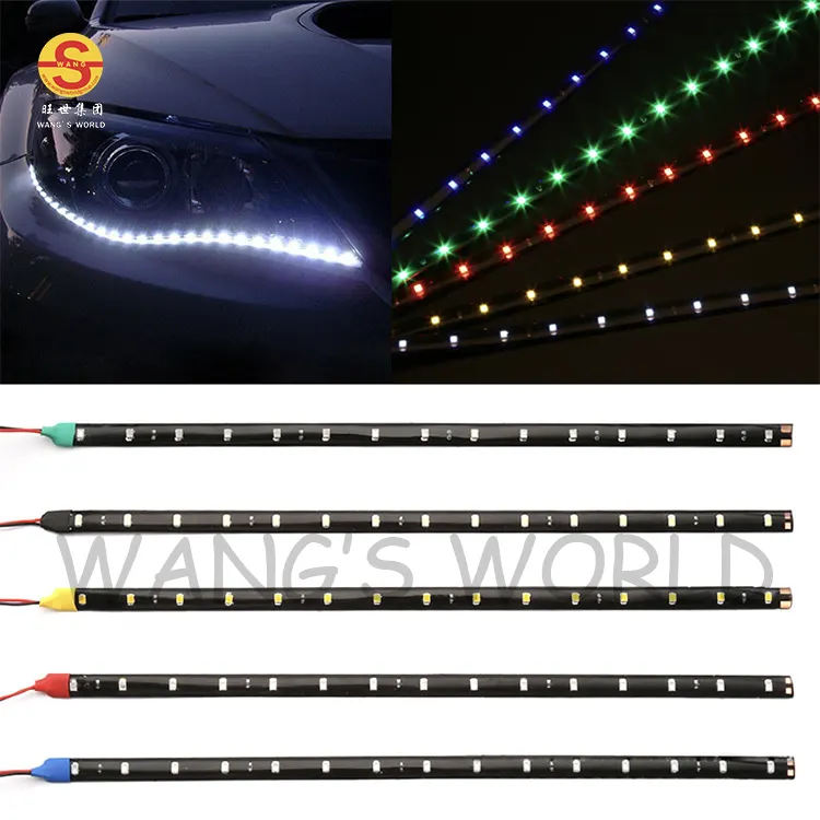 방수 30CM 15SMD 오토바이 스트립 LED 빛 긴 수명 부드러운 LED 스트립 빛 12V 자동차