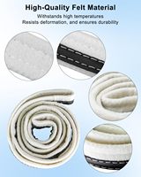 Joint en feutre pour tambour de sèche-linge 4036EL3001A, compatible avec les modèles 1267485 AP4438638, etc. Adhésif haute température inclus