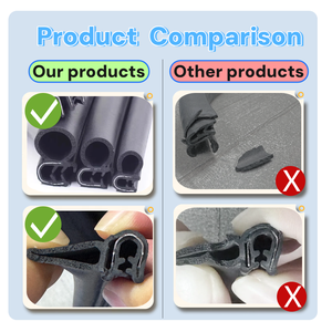 חם מכירה אישית epdm מזג אוויר רצועה דלת גומי רצועה סין רכב המפעל גומי קצה לקצץ חותם - Product Image 5