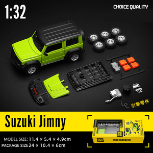 Modèle de voiture <span class=keywords><strong>en</strong></span> alliage Suzuki Jimny à l'échelle 1:32 pour enfants - Cadeau de collection de la marque CCA - Product Image 2