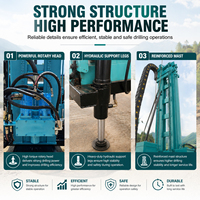 Plateforme de forage hydraulique portative sur roues de 300 m pour la construction et l'approvisionnement de puits d'eau profonds