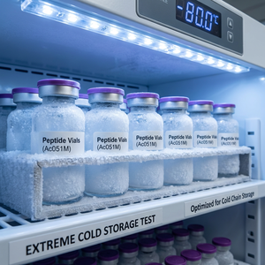 ชุดขวดเพปไทด์ขนาด 10 มล. ระดับมืออาชีพ พร้อมฝาปิดสีเข้ากัน จุกปิดแบบทางการแพทย์ และภาพจำลองผงไลโอฟิไลซ์ VisualsAc - Product Image 5