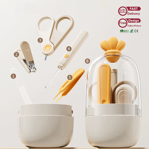 Kit de Soins des Ongles <span class=keywords><strong>pour</strong></span> Bébé Certifié CPC, 6 Pièces, Trousse de Toilettage Sûre, Conception par Équipe R&D, Coffret Cadeau Nouveau-né, Approvisionnement Direct Usine - Product Image 1