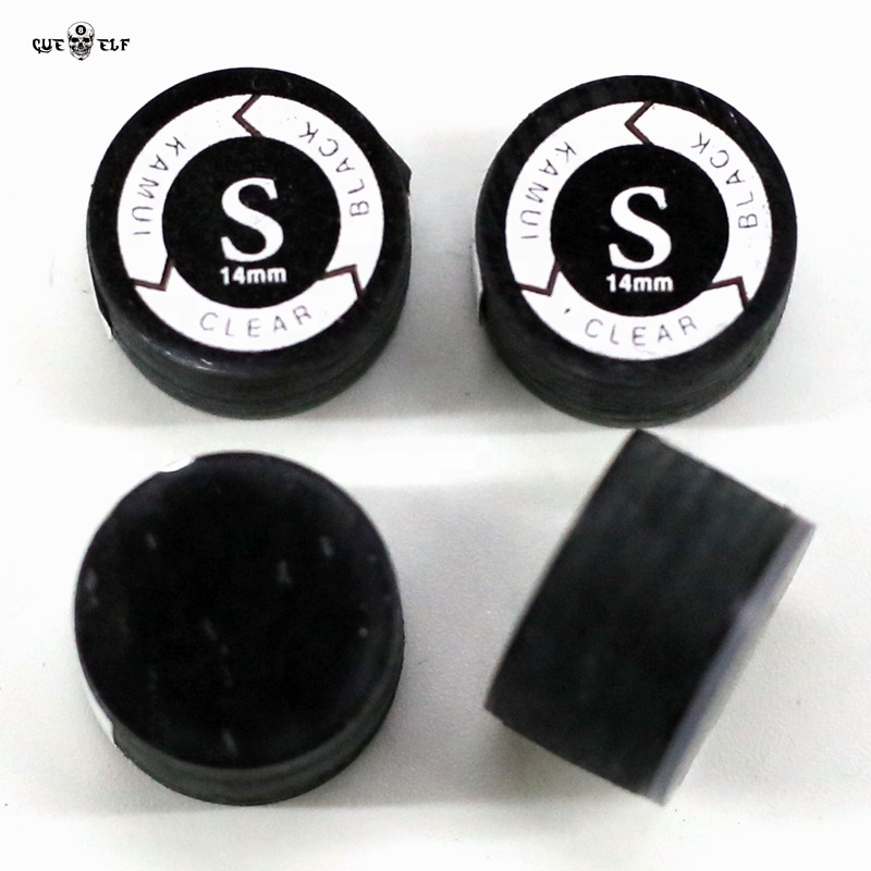 2020 оптовая продажа cueelf Профессиональный 9 слоев 14 мм Черный Чистая кожа оригинальные наконечники для бильярдного кия kamui