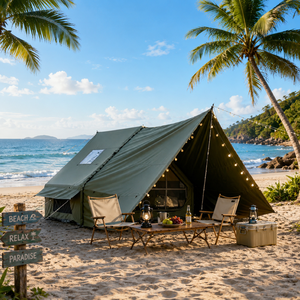 Perfect Quality One Bedroom Inflatable Camping <b>Tent</b> PVC Coated Windproof Rainproof Four-Season UV Resistant Quick Setup ODM - Product Image 1
