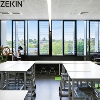 Fenêtre à persiennes ventilées modernes personnalisées ZEKIN, cadre en aluminium, verre trempé, volet en verre réglable, en vente