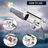 Pistola de Juguete Unisex Dwi Dowellin, Revólver, Escopeta, Lanzador de Espuma, Pistola de Juguete de Plástico EVA con Balas Suaves de Espuma para Niños, para Actividades al Aire Libre