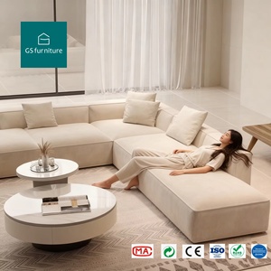 Juego de Sofás Modulares Modernos de Italia Plazas 1 <span class=keywords><strong>2</strong></span> <span class=keywords><strong>3</strong></span> Convertible y Extensible para Muebles del Hogar Material de Esponja para Sala de Estar - Product Image 1