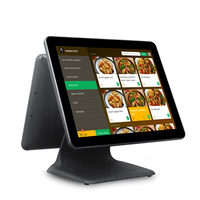 Écran tactile 15.6 pouces Kiosque POS Moniteurs Fenêtre Système Android Double écran POS Tout en un