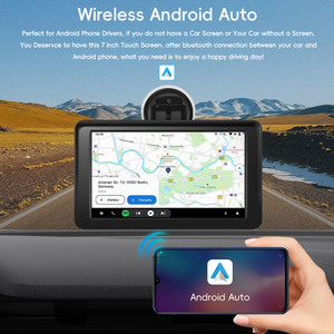Écran portable sans fil CarPlay de 7 pouces, HD IPS tactile, Android Auto, moniteur de navigation universel pour tableau de bord de voiture, Plug and Play - Product Image 3
