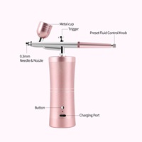 Mini aérographe professionnel de gâteau pour le maquillage de tache de sourcil de couleur de cheveux de fond de teint avec des produits de barbier de compresseur d'aérographe de peinture