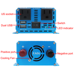 UPS Doméstico de 1000W/2000W, Onda Sinusoidal Pura, 60HZ, 12V a CA 110V, Convertidor de Corriente con Enchufe Americano, Monofásico, con Doble Puerto USB - Product Image 4