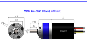 36P-3650 Mini 12V Bürstenloser <span class=keywords><strong>DC</strong></span>-Elektrogetriebemotor mit hohem Drehmoment, Planetengetriebe, Permanentmagnet für Smart Home, Boot, Ventilator - Product Image 4