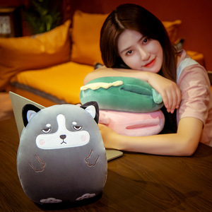 EN STOCK Coussin chauffe-mains en peluche motif animaux <span class=keywords><strong>de</strong></span> dessin animé, mignon et kawaii, <span class=keywords><strong>licorne</strong></span>, dinosaure, chat, cochon, husky, jouet en peluche moelleux - Product Image 5