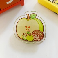 Clips de papeterie personnalisés en acrylique transparent, motif mini panda mignon, écologiques, pour notes adhésives – Prix de gros