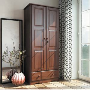 Armoire de style classique personnalisée de haute qualité, couleur noyer, design shaker, armoire en bois massif, <span class=keywords><strong>petite</strong></span> armoire de rangement pour <span class=keywords><strong>chambre</strong></span> à coucher - Product Image 2